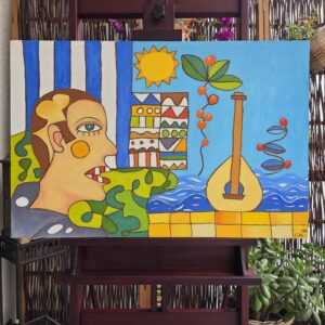 Nr.11 Der Künstler, 1993 Öl auf Leinwand, 53x80 cm