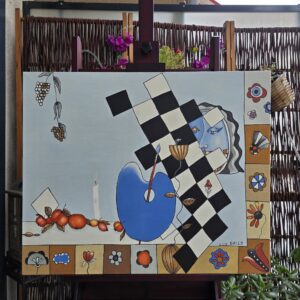 Nr. 23 Der Maler, 1997 Öl auf Leinwand, 66x80 cm