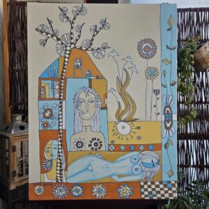 Nr. 38 Das durchsichtige Haus, 1995 Öl auf Leinwand, 61x80 cm