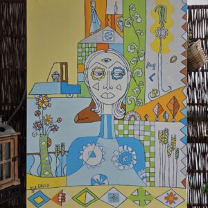 Nr. 58 Der Spaziergang, 1995 &Ouml;l auf Leinwand, 60x80 cm