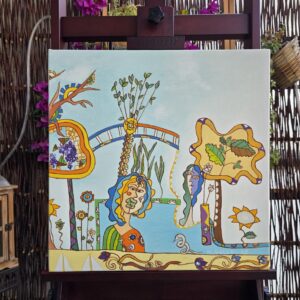 Nr. 67 Der Frauengarten, 2025 Acryl auf Leinwand, 50x50 cm